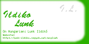 ildiko lunk business card
